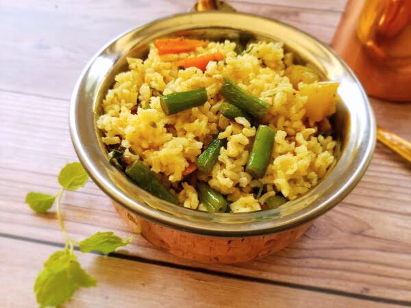 Brown rice Pulav in hindi